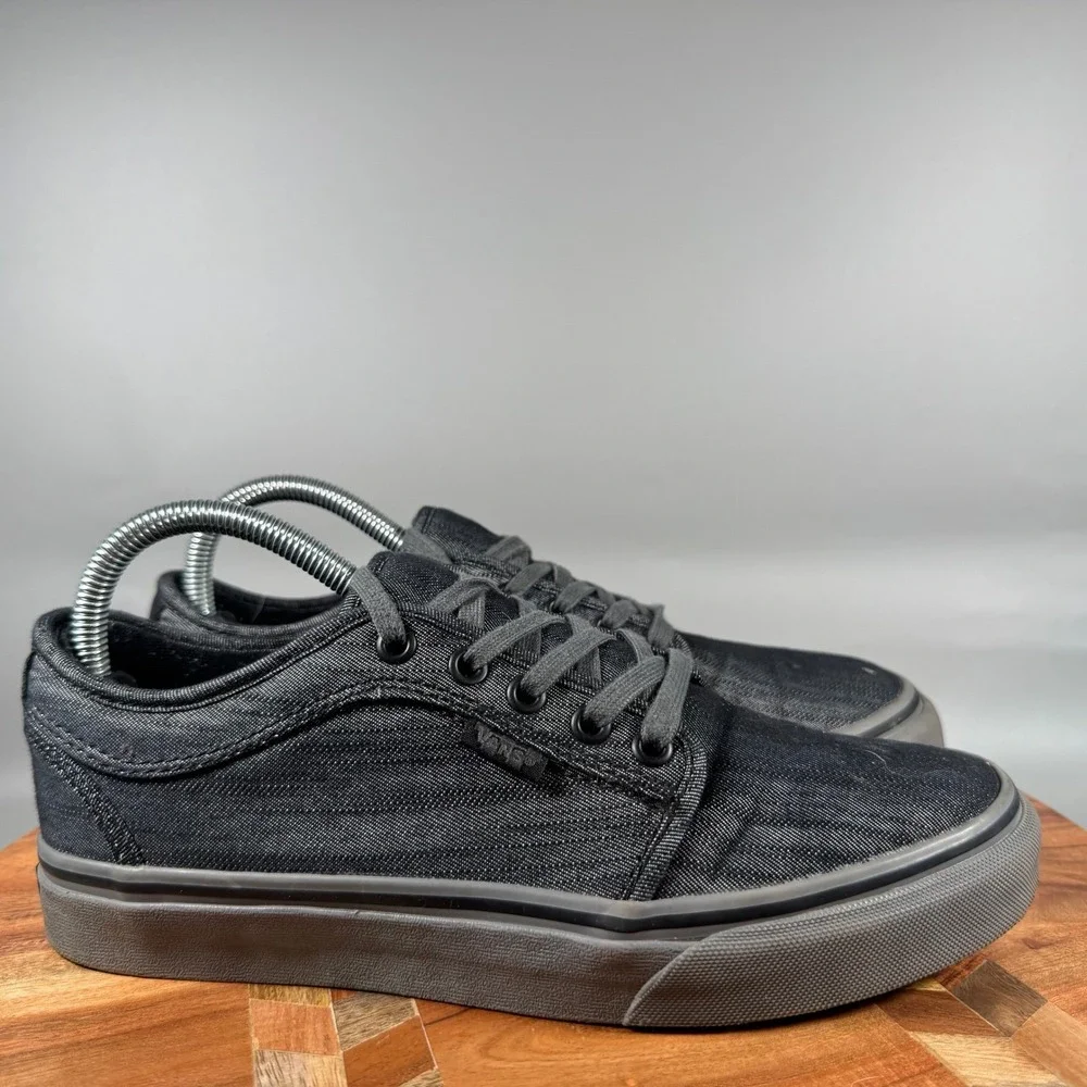 Vans‎ Chukka Low Skate Shoes Mens 7 Black Denim Pewter PopCush 721356